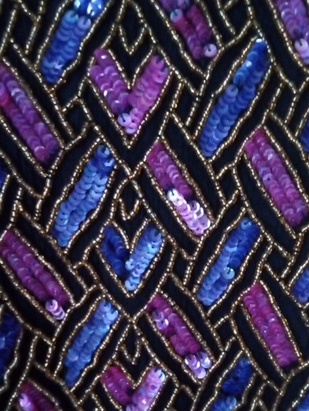 Papell Boutique Silk Sequin And Beaded Jacket Size 16 - Picture 6 of 10